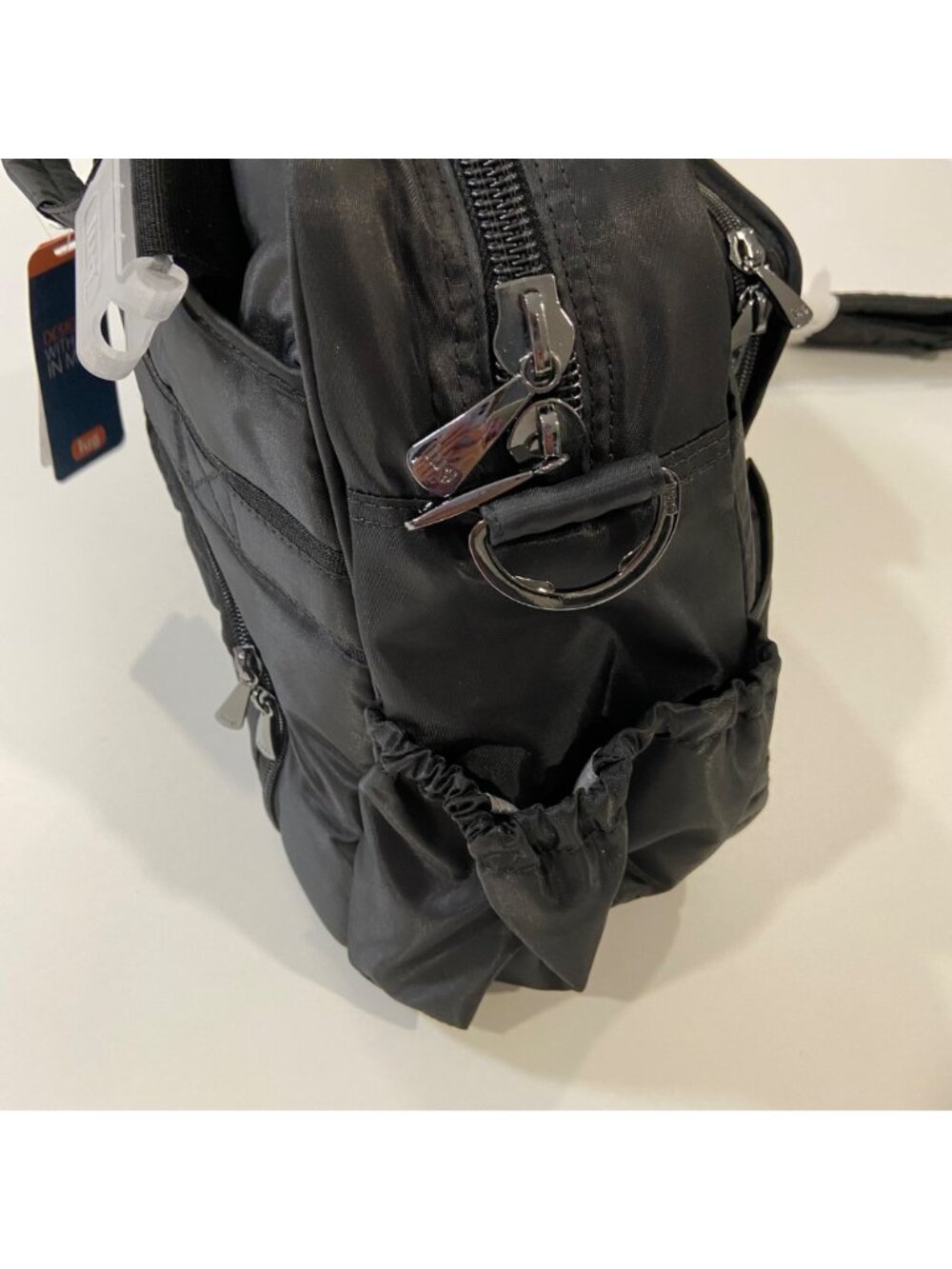 Lug Black Quilted Tuck Tuk diaper bag or Carry All Bag W/ Multiple Compartments - Picture 10 of 16